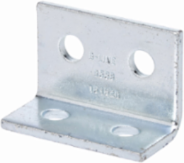 Four Hole Corner Angle Fitting, 2.25 Inch Height, 3.25 Inch Length, Steel