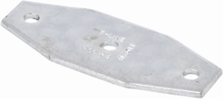 Three Hole Flat Adapter Plate Steel 1.62 Inch Height 4.12 Inch Length