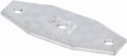 Three Hole Flat Adapter Plate Steel 1.62 Inch Height 4.12 Inch Length