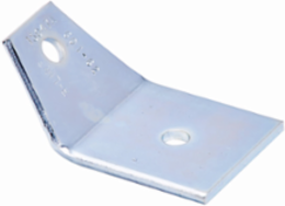 Two Hole 45 Adapter Angle Fitting, Steel, 1.62 Inch Height, 2.82 Inch Length