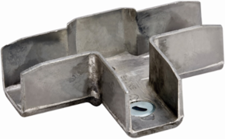 Tee Strut Joiner, 1.62 Inch Width, 4.5 Inch Length, 12 Gauge Steel, UL Listed