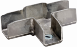Tee Strut Joiner, 1.62 Inch Width, 4.5 Inch Length, 12 Gauge Steel, UL Listed