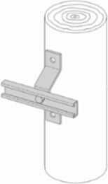 Strut Bracket, Steel, 9.62 Inch Height, 8 Inch Length, Hot-dipped Galvanized