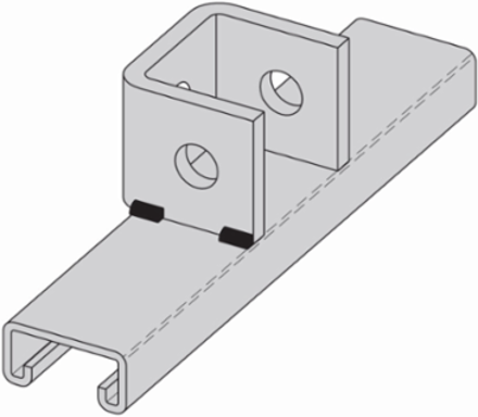 Steel Strut Bracket 8 Inch Length 7.125 Inch Width 2.43 Inch Height
