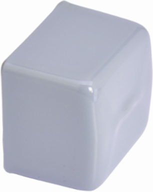 Plastic End Cap 1.62 Inch Width, Steel, 0.3 lb, Gray