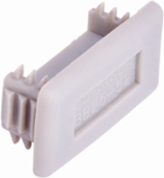 Fiberglass Channel End Cap, Gray, Plastic, 1.25 Inch x 1.25 Inch, 0.6 lb