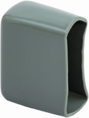 Plastic End Cap for B52, Gray Steel, 1.62 Inch Width, 1.25 Inch Depth