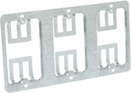 Low Voltage Support Fastener, Steel, 3 Single Plates, Max 1-1/4 Inch Drywall Thickness