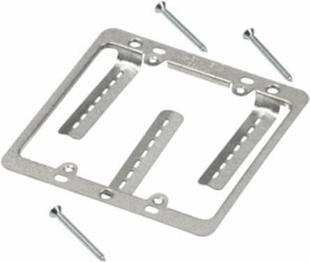 Double Gang Bracket, Steel, Pre-galvanized, Max 1-1/4 Inch Drywall Thickness, 0.096 lb