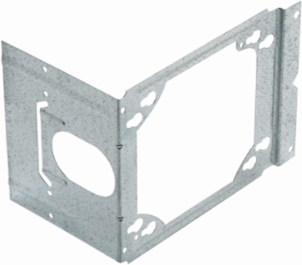 Box Support Brackets for Wall Studs, 3.63 Inch Metal Stud Size, 1 Inch Dimensions, Pre-Galvanized