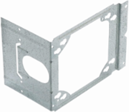 Box Support Brackets for Wall Studs, 3.63 Inch Metal Stud Size, 1 Inch Dimensions, Pre-Galvanized