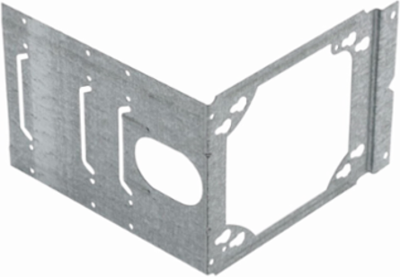 Box Support Brackets, 1 Inch Height, 1 Inch Width, Pre-Galvanized, Metal Stud Sizes: 6 Inch to 2.5 Inch