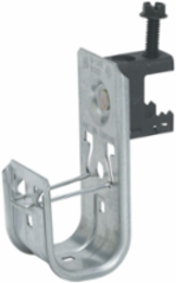 Cable to Beam Fastener, 1-5/16 Inch Hook, 1 J-Hook, Steel, 30 lb Load Capacity