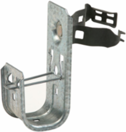 Cable to Floor Support Fastener, 1" Square Post, 1-5/16" Hook, Steel, 30 lb Capacity