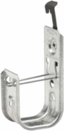 Cable to Wire and Rod Fastener, 4 Inch Hook, 1 J-hook, Steel, 25 lb Load Capacity