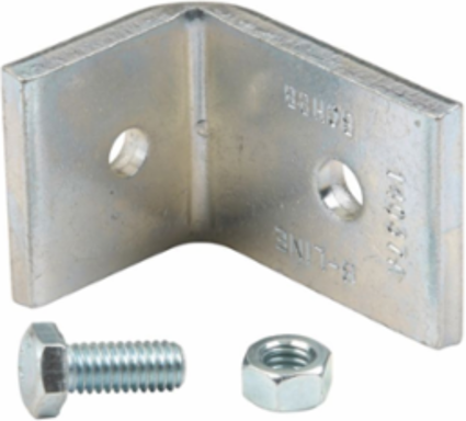 Angle Bracket Steel 5 Inch x 3.25 Inch with 1/4"-20 x 1/2" Fasteners