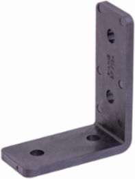 Four Hole 90 Degree Gussetted Shelf Angle, Steel, 4.125 Inch Height, 1.62 Inch Width