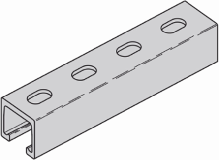 Fiberglass Channel & Fittings, 1.62 Inch Height, 240 Inch Length, Vinyl Polyester Resin