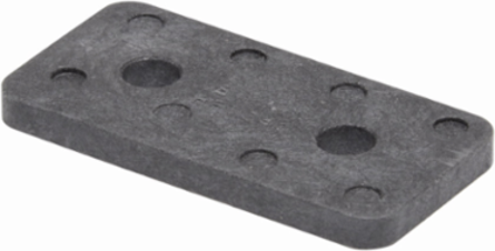Steel Two Hole Flat Plate Fitting, 1.62 Inch Height, 3.25 Inch Length, 1.62 Inch Width