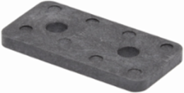 Steel Two Hole Flat Plate Fitting, 1.62 Inch Height, 3.25 Inch Length, 1.62 Inch Width