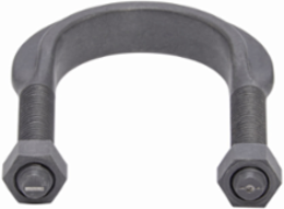 U-Bolts with Hex Nuts, 600 lb Load Capacity, 3 Inch Height, 1/2" Thread Size