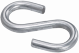 #11 S Hook 1 Inch x 1 Inch, 29 lbs Load Capacity, Zinc Plated