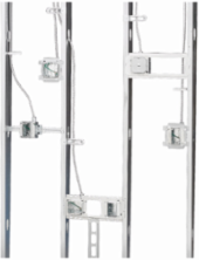 Cable Support Fasteners with 50 lb Load Capacity, 1 Inch Width, U Nuts Included