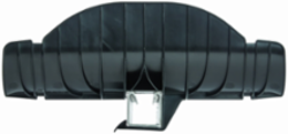 Snap n' Shield Black Polypropylene Base/Pipe Stand, 5.52 Inch Opening, 12 Inch Length