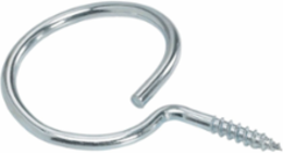 Zinc Plated Threaded Bridle Rings, Steel, 50 lb Load Capacity, 1/4" x 27/32" Ring Size