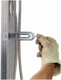 Cable Support Fastener, 50 lb Load Capacity, 5/16 Inch to 1/2 Inch Flange Thickness