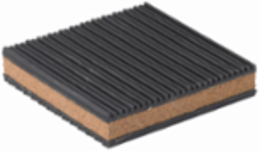 Neoprene Steel Vibration Pad 3/16 Inch Deflection, 200 lbs Load Capacity