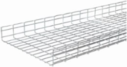 Eaton B-Line series Flex tray wire basket tray, Controlled interior recommended application, Electroplated zinc galvanized, Steel, 63.5" actual area inside tray, 4" deep flex tray