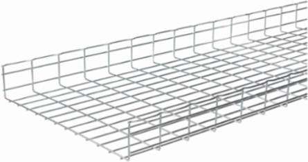 Eaton B-Line series Flex tray wire basket tray, White, Steel, 15.8" actual area inside tray, 4" deep flex tray