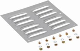 Eaton B-Line series bolt on accessories, ANSI 61 gray polyester powder coated, Designed to be used with B-Line series filter kit, Steel, Louver plate size 5.62", Bolt-on accessories, Louver plate kits, 16 gauge