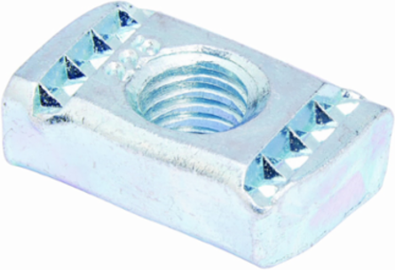 Eaton B-Line series strut channel, nuts, all threaded rod, Steel, Channel nuts, Nut without spring, Stainless steel type 316, 250 lbs pull out strength, 300 lbs slip strength, 3/8"-16 thread size