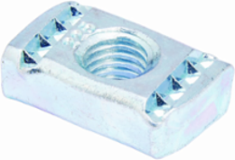 Eaton B-Line series strut channel, nuts, all threaded rod, Steel, Channel nuts, Nut without spring, Stainless steel type 316, 250 lbs pull out strength, 300 lbs slip strength, 3/8"-16 thread size