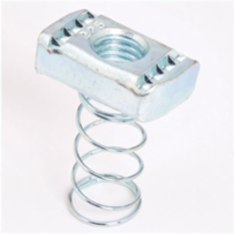Eaton B-Line series strut channel, nuts, all threaded rod, Steel, Channel nuts, Nut without spring, Electro-plated zinc, 250 lbs pull out strength, 1500 lbs slip strength, 1/2"-13 thread size