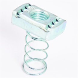 Eaton B-Line series strut channel, nuts, all threaded rod, Steel, Channel nuts, Nut without spring, Electro-plated zinc, 1100 lbs pull out strength, 800 lbs slip strength, 3/8"-16 thread size