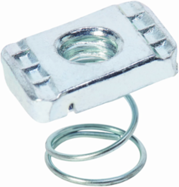 Eaton B-Line series strut channel, nuts, all threaded rod, Steel, Tall channel nuts, Standard nut, Electro-plated zinc, 8"-32 thread size
