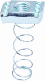 Eaton B-Line series strut channel, nuts, all threaded rod, Steel, Tall channel nuts, 1/2" standard nut, Electro-plated zinc, 5/8"-11 thread size
