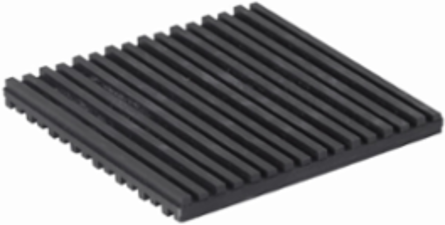 Eaton B-Line series vibration isolation pads, Air conditioner, cooling towers, compressors, fans, 1/8" deflection, 800 lbs load cap, Oil-resistant neoprene, Non-skid, NNP type-ribbed neoprene vibration pad