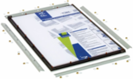 Eaton B-Line series window and door kit, ANSI 61 gray polyester powder coated, Stainless steel, Fixed window, 18.62x12.62x13.53 in