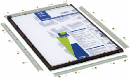 Eaton B-Line series window and door kit, ANSI 61 gray polyester powder coated, Steel, Fixed window, 30.62x20.62x21.53 in