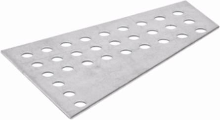 Eaton B-Line series slotted angle, 5" height, 7.38" length, 7.35" width, Steel channels, Green, Dura green, 12 gauge, Channel, strut and fittings, Connection plate