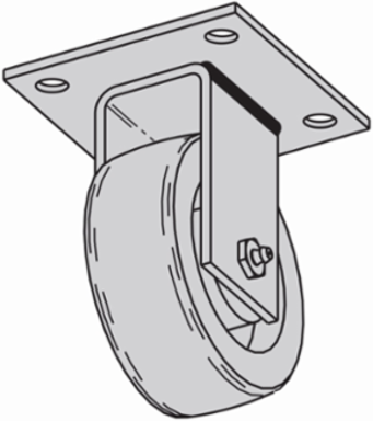 Eaton B-Line series slotted angle, 5.25" height, 4" length, 4.5" width, Steel channels, Green, Zinc, 300 lbs, Channel, strut and fittings, Rigid caster