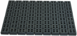 Eaton B-Line series vibration isolation pads, 3/16" deflection, 14,850 lbs load cap, Rubber, VRP type-rubber cube vibration pad