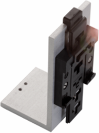 RFID System Bracket, Aluminum, 100 x 50 mm, DIN Rail Mounting