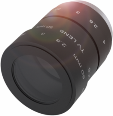 Optical Lens System, Ø 42 x 44 mm, C-Mount, Focal Length 8 mm