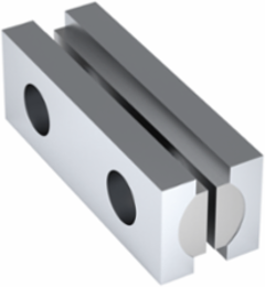 Safety Sensor Brackets, Anodized Aluminum, 34.5 x 195 x 12 mm