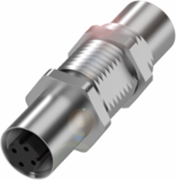 Bulkheads, IP67, M12x1-Female, 4-Pin, CE, Rated Current 4.0 A